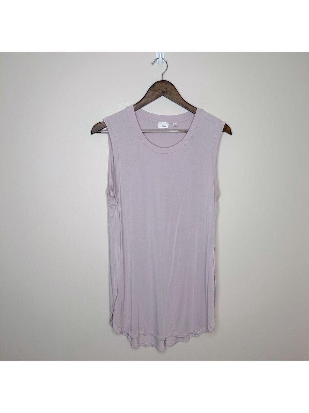 Wilfred Palmier Blouse Large Sleeveless Side Slits Lilac